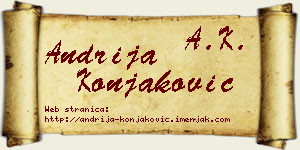 Andrija Konjaković vizit kartica